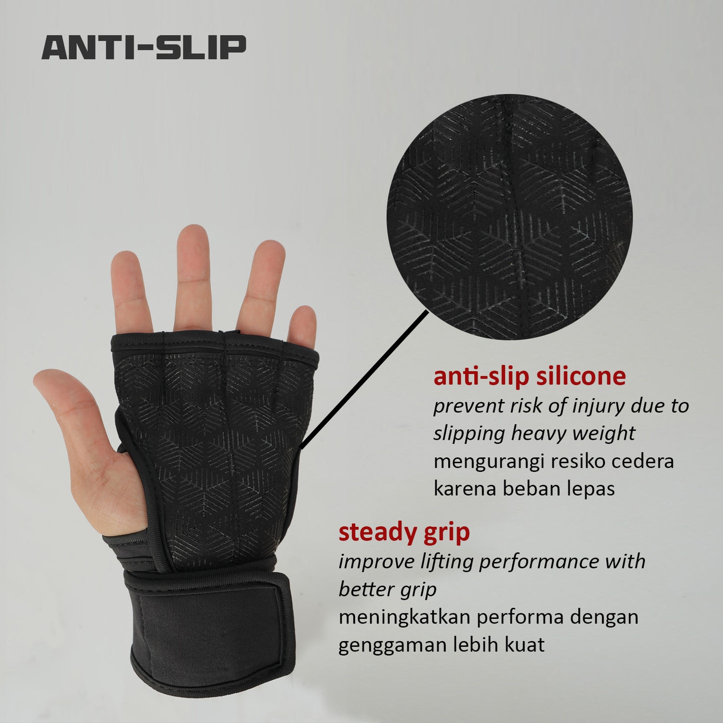 Gym Gloves with Wrist Strap FAG-008