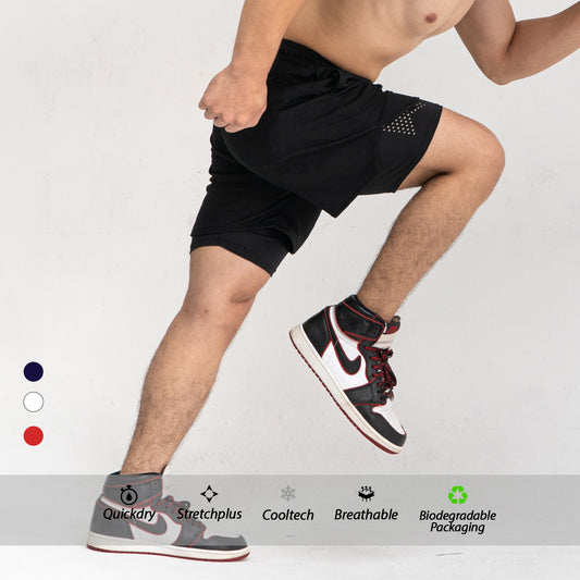 Running Shorts plus Legging Ventilate series FCS-044